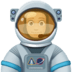 👨🏼‍🚀 man astronaut: medium-light skin tone display on Facebook